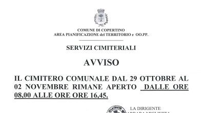 CIMITERO COMUNALE - AVVISO AL PUBBLICO