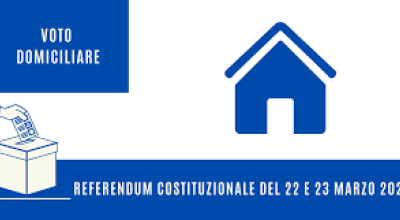 REFERENDUM CONFERMATIVO DEL 22 E 23 MARZO 2026. VOTO A DOMICILIO
