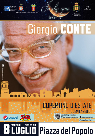 GIORGIO CONTE IN CONCERTO VENERDI' 8 LUGLIO 2016