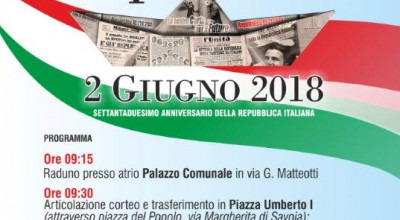 2 GIUGNO 2018, FESTA DELLA REPUBBLICA - SETTANTADUESIMO ANNIVERSARIO DELLA RE...