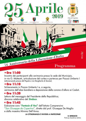 74° ANNIVERSARIO DELLA LIBERAZIONE D'ITALIA