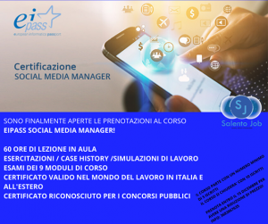 Certificazione riconosciuta Social Media Manager