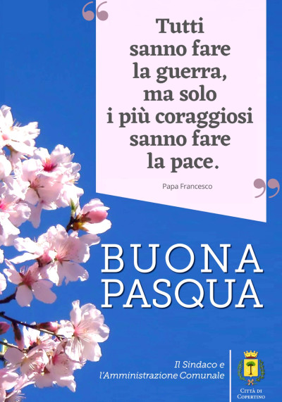 PASQUA 2022 - AUGURI DALL'AMMINISTRAZIONE COMUNALE