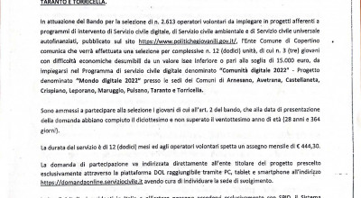PROGRAMMA DI SERVIZIO CIVILE DIGITALE DENOMINATO COMUNITA' DIGITALE 202...