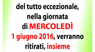 SERVIZI DI MERCOLEDI' 1 GIUGNO 2016 MULTISERVIZI S.P.A.