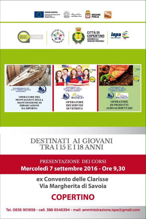 INCONTRO INFORMATIVO SU PROGETTI DI FORMAZIONE PER GIOVANI DAI 15 AI 18 ANNI