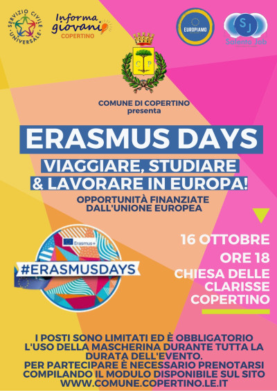 ERASMUS DAYS - VIAGGIARE, STUDIARE & LAVORARE IN EUROPA!