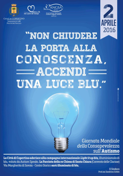 2 Aprile 2016 Giornata Mondiale della consapevolezza sull'Autismo volut...