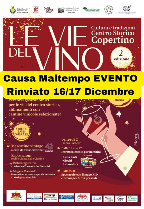 AVVISO PUBBLICO - Manifestazione Le vie del vino, cultura e tradizioni ...