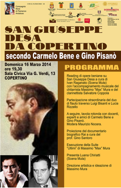 San Giuseppe da Copertino secondo Carmelo Bene e Gino Pisanò – D...