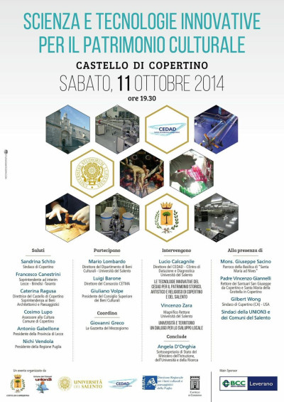 SCIENZA E TECNOLOGIE INNOVATIVE PER IL PATRIMONIO CULTURALE - CASTELLO DI COP...