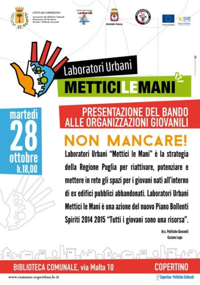 LABORATORI URBANI  METTICI LE MANI PRESENTAZIONE BANDO ALLE ORGAN...