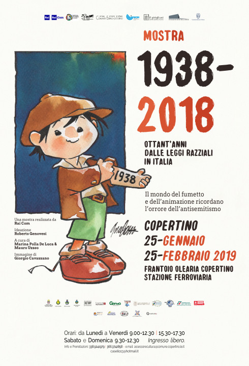 Mostra a Ottant'anni dalle Leggi Razziali in Italia - 25/1-25/2/2019 Copertino - Frantoio Olearia presso Stazione Ferroviaria