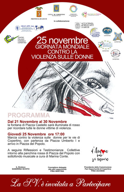 25 NOVEMBRE 2021 - GIORNATA INTERNAZIONALE CONTRO LA VIOLENZA SULLE DON...