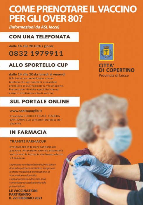 Campagna di vaccinazione per gli over 80 