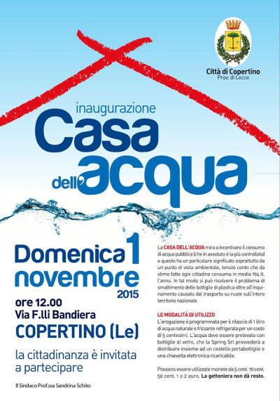 INAUGURAZIONE DELLA CASA DELL'ACQUA