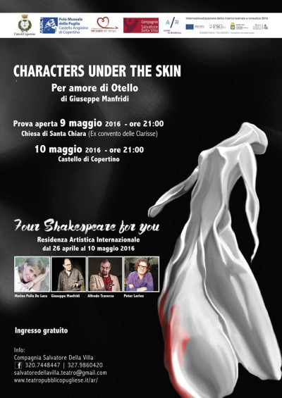 CHARACTERS UNDER THE SKIN - PER AMORE DI OTELLO di Giuseppe Manfridi