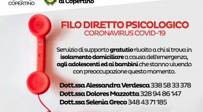 #Coronavirus - Filo diretto psicologico gratuito