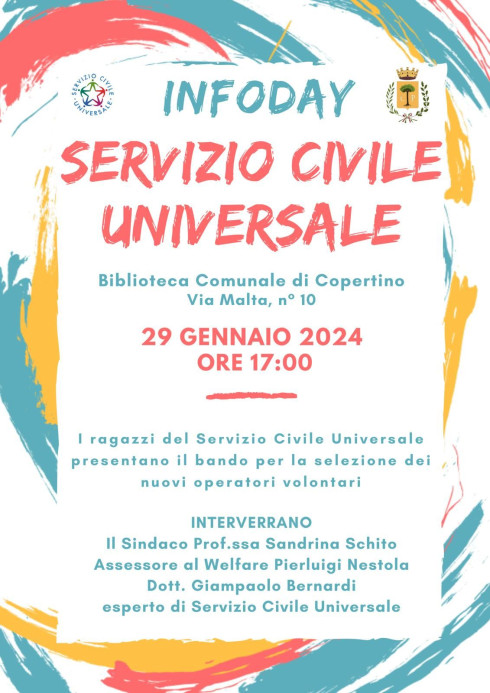 Infoday Progetti di Servizio Civile Universale