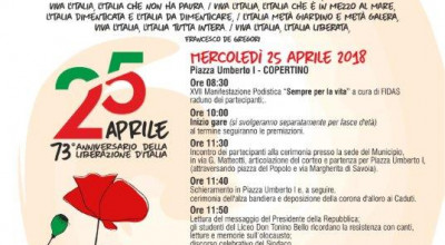 25 Aprile 2018 - 73° Anniversario della Liberazione d'Italia. (Leggere gl...